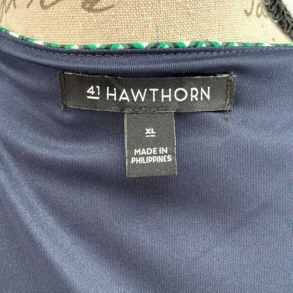 41 Hawthorn Surplice Jersey‎ Long Sleeve Wrap Dress W/ Tie Belt Green Size XL - Picture 2 of 9